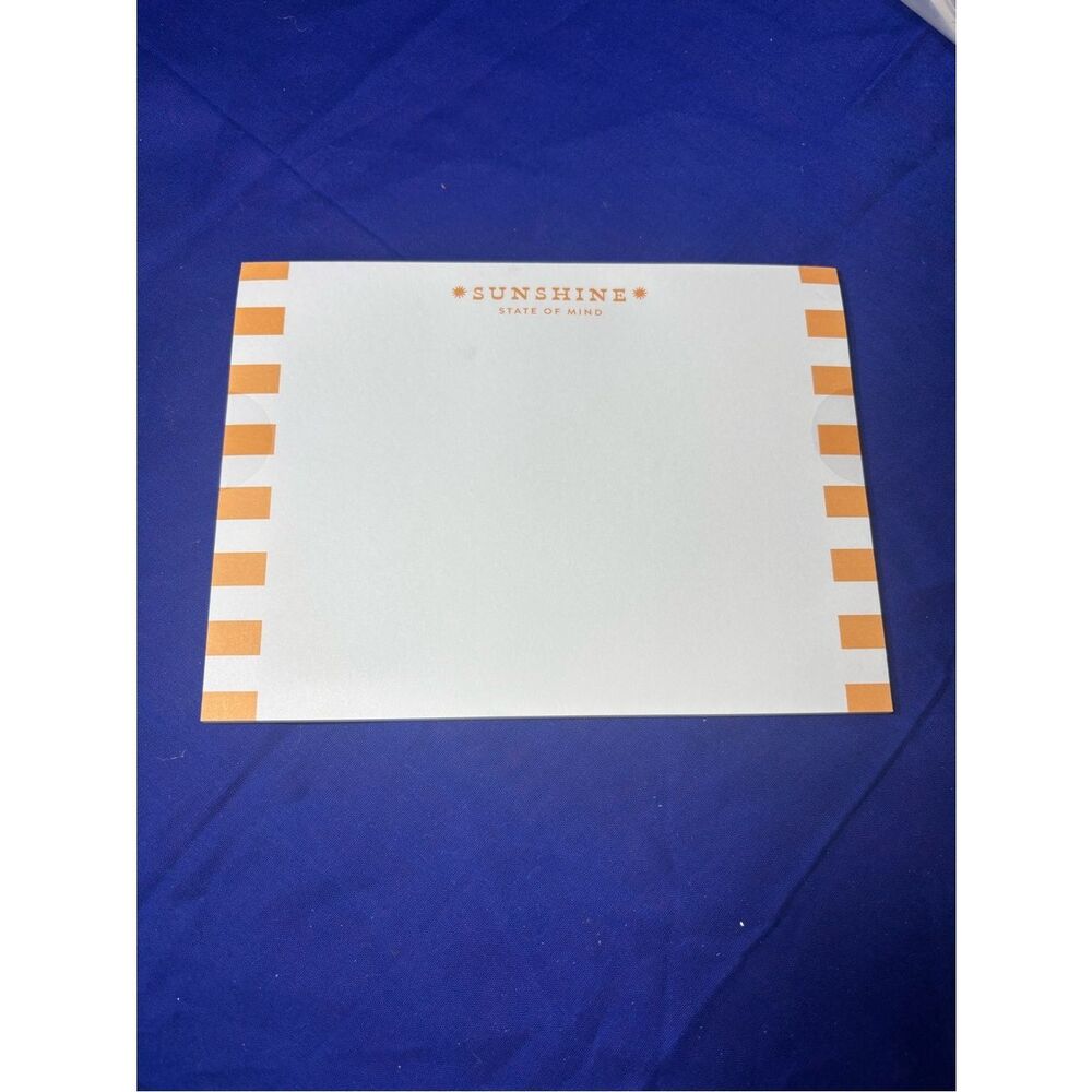 New Sunshine 'State of Mind' Notepad - White with Orange Accents Mother’s Day